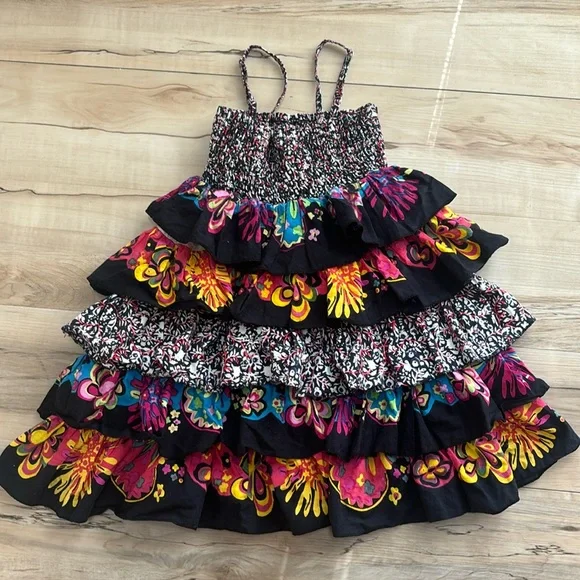 Yo Baby Girls Dress Size 4. Ruffle. Tier Dress. So much Character. Adorable - Picture 1 of 10